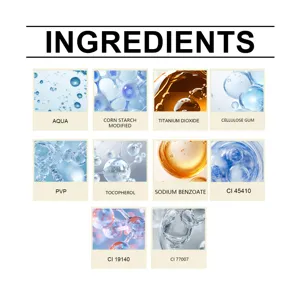 Elenco dettagliato degli ingredienti per il set professionale di trucco per viso