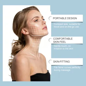 Detailweergave van de gezichtsmassage-pasvorm en draagbaar ontwerp