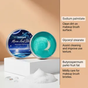 Ingredientes detallados y beneficios del jabón de limpieza de brochas TORVIKX.