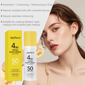 Dettaglio della crema colorata 4-in-1 zephoco con protezione solare SPF 50 elevata
