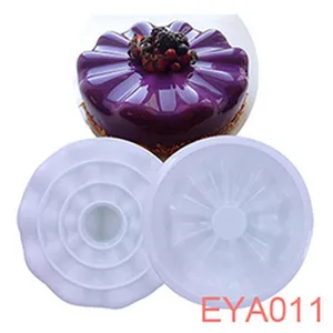 White silicone cake mold 3D French mousse baking tool DIY pastry dessert pan for kitchen.