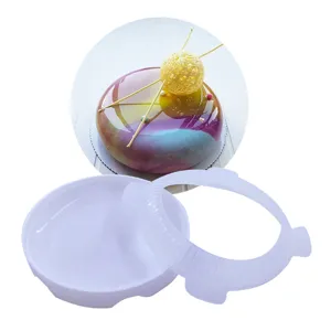 White silicone mousse cake mold set for DIY galaxy pattern French dessert baking