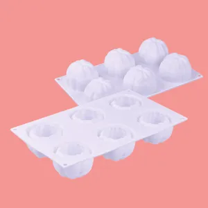 Moule en silicone citrouille à 6 cavités pour mousse d'Halloween et bougies artisanales