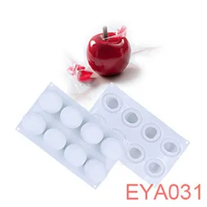Silicone apple mousse cake mold set for DIY baking pastry, white silicone mold for desserts.