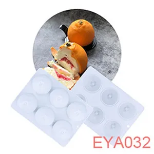 White silicone fruit cake mold, 3D french mousse baking tray for DIY dessert making.