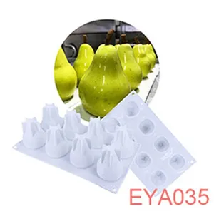 Silicone pear shaped 3D mousse cake mold fruit baking tray pastry DIY kitchen tools