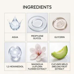 Detail view of natural ingredients for fresh pear blossom perfume with flower extract