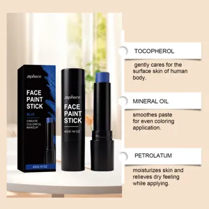 Inhaltsstoffe des blauen Gesichtsbemalungsstifts mit Vitamin E und Mineralölvorteilen