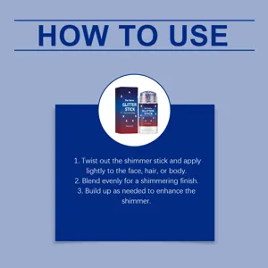 How to use instructions for shimmering glitter makeup stick for face and body