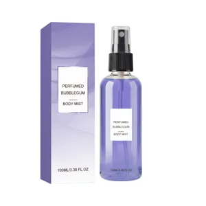 Body mist 100ml με άρωμα τσιχλόφουσκας σε μοβ μπουκάλι με αντίστοιχο κουτί δώρου