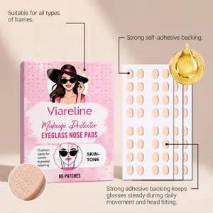 Viareline Make-up Schutz Brillennasenpads 80 Stück Hautfarben Selbstklebend