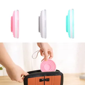 Portable collapsible silicone cup for travel and outdoor sports in various colors