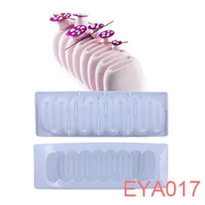 Silicone French 3D mousse cake mold, milky white DIY baking mold for dessert making.