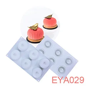 Silicone fruit cake mold milky white French 3D mousse baking mold detail view showing texture.