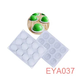 Silicone half-sphere cake mold set, 3D mousse baking tray for DIY kitchen pastry desserts.