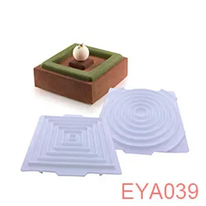 Silicone mousse cake mold set, 3D square and round baking molds for DIY French desserts.