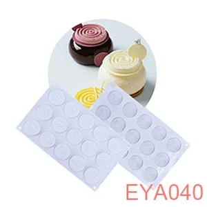 Silicone spiral mousse cake mold DIY baking tray set for French desserts and pastries.