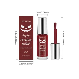zephoco red teeth painting liquid for halloween party stage makeup 4.5ml cosmetic paint