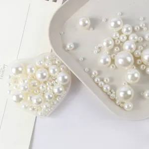 ABS Perlen Immitation lose Perlen gemischte Groessen fuer DIY Schmuck Zubehoer Set