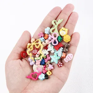 Colorful assorted DIY cartoon alloy and resin charms beads for jewelry making, phone chains.