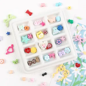 Cute cartoon alloy resin DIY beads charms set for phone chain necklace handmade jewelry