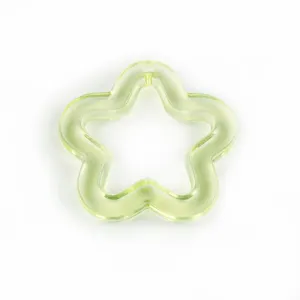 Transparant lichtgroen acryl holle ster hanger DIY handgemaakte sleutelhanger sieraden