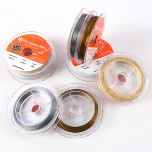 DIY nylon coated stainless steel jewelry wire spools 0.3mm 0.38mm 50m craft beading