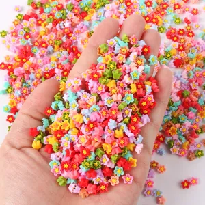 6mm fleurs en resine colorees pour nail art accessoires DIY coque telephone