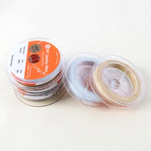 Detail view of 0.30mm DIY jewelry wire spool, stainless steel nylon coated crafting wire.