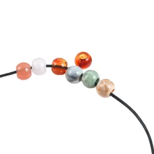 Cuentas redondas de acrílico de 12 mm con agujero grande para joyería DIY artesanal