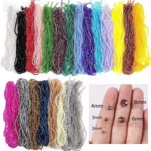 Faceted Glass Abacus Beads Colorful Crystal Rondelle Loose Beads For DIY Jewelry Making Bracelet Necklace Craft Accessories
