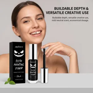 Zephoco schwarze Zahnfarbe für kreatives Halloween Make-up und Party Spaß einfache Anwendung.