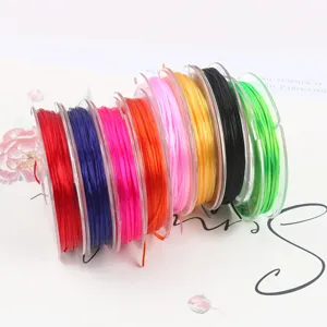 Cordón Elástico de Elastano Hilo para Cuentas Hilo de Cristal Elástico Para Fabricación de Joyas DIY Manualidades Tejido de Pulseras