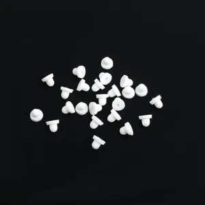 Weisse Silikon Kugel Ohrringruecksetzende weiche Kissen DIY Schmuck Zubehoer Detailansicht.