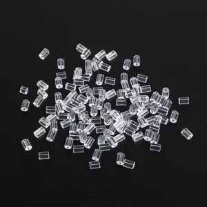 Transparente Silikon Ohrstecker Kugelform Kunststoff Ohrstöpsel Schmuckzubehör DIY
