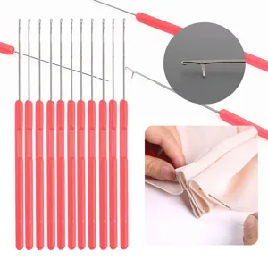 Beading Needle Latch Hook Tool Stainless Steel Metal Bead Stringing Wire Tool DIY Craft Sewing Accessories