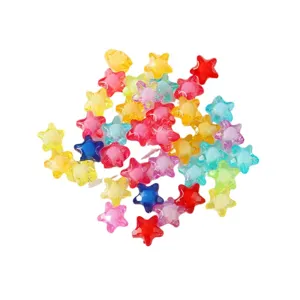 11mm colorful acrylic star beads set for DIY jewelry making and crafting