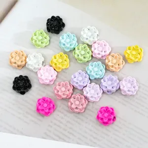 Colorful alloy flower beads for DIY jewelry making phone chains necklaces bracelets and rings.