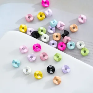 Colorful alloy beads for DIY jewelry making, charm pendants for phone chains, bracelets.