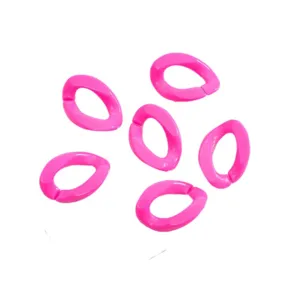 Acrylic colorful open rings DIY chain bag jewelry accessories keychain decorative supplies