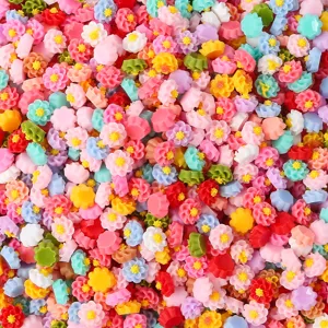 Resin Multilayer Flower Nail Art Rhinestones Dopamine Cute Small Floral Phone Case Hair DIY Accessories Craft Supply