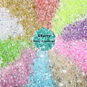 Iridescent Starry Resin Rhinestones Colorful Ice Translucent Galaxy DIY Nail Art Phone Case Filler Craft Beads Bulk Pack