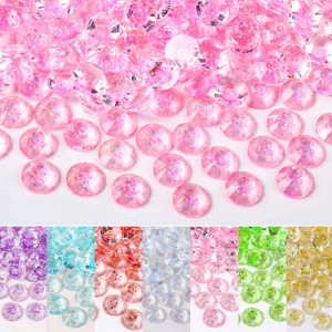 Multi-color translucent resin starry sky diamonds for nail art and DIY decoration