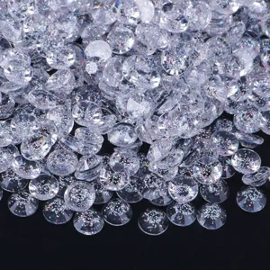 Clear iridescent starry resin rhinestones for nail art and DIY phone case craft decorations.