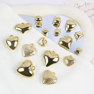 CCB pendentifs cœur dorés pour bricolage collier bracelet accessoires de bijoux élégants