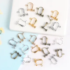 Earring converter clip on screw adjustable DIY non pierced ears jewelry making findings parts