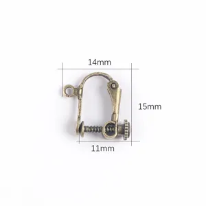 Adjustable screw clip-on earring converter DIY metal jewelry making accessory