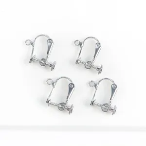Adjustable screw-on clip-on earring converters for non-pierced ears, DIY jewelry findings.