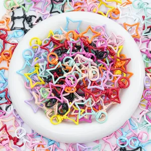 Mousquetons pivotants en alliage en forme d'étoile pour création bijoux