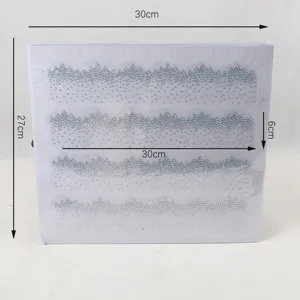 Toppe in strass termoadesive a onde, dimensioni 30x27cm per abbigliamento fai-da-te.